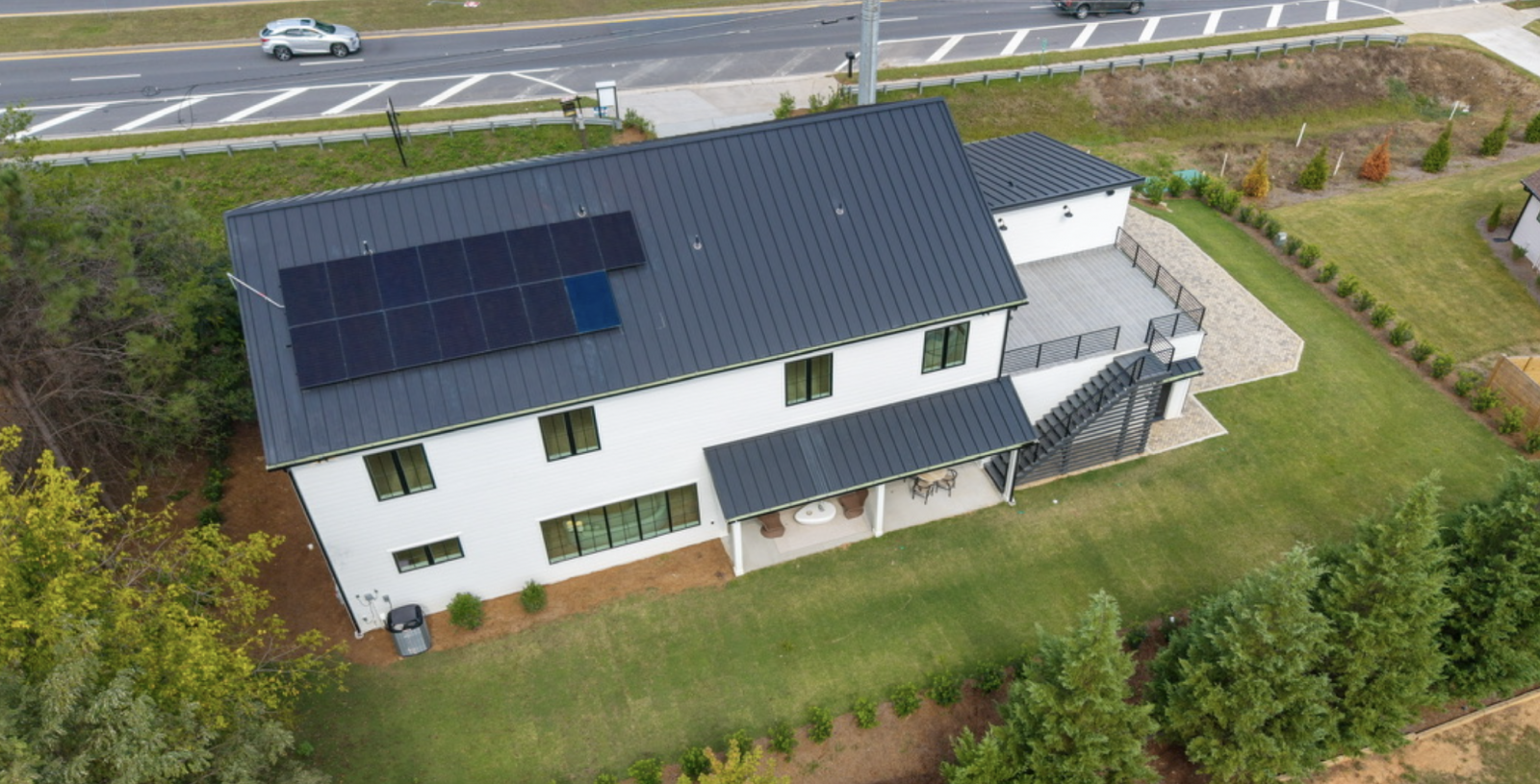 Solar panels on a luxury high performance EarthCraft home